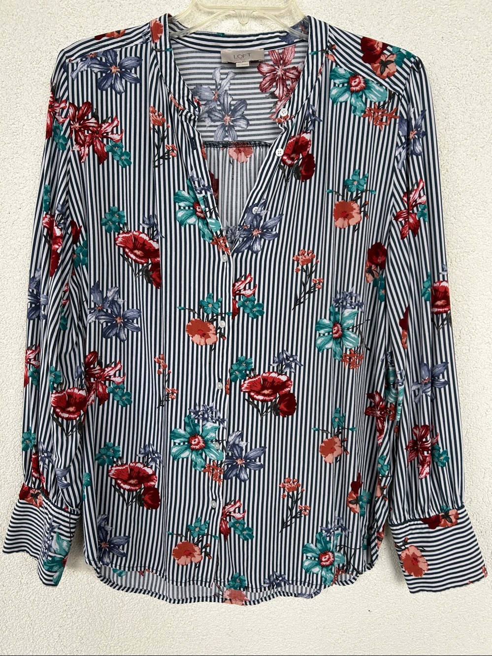 Loft Floral Button Down Medium